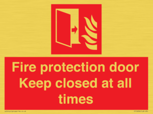 Fire protection door Keep closed at all times
